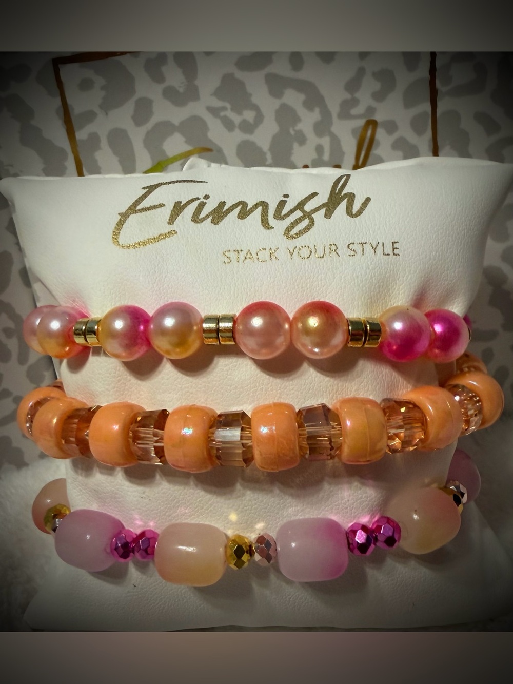 New ERIMISH Bracelets 3 Pc Stack - Multi - Custom Regular, Kids or Extended Size
